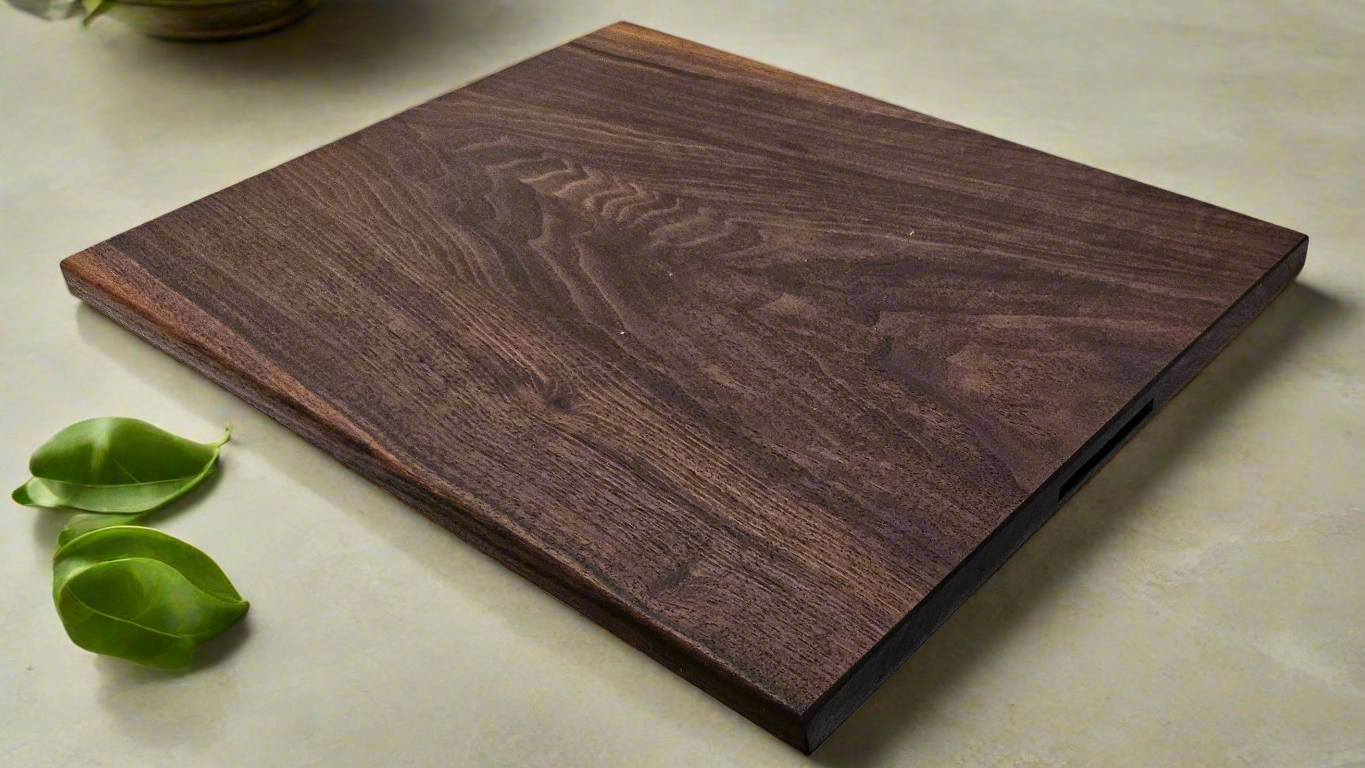 C. Spacious walnut charcuterie or cutting board