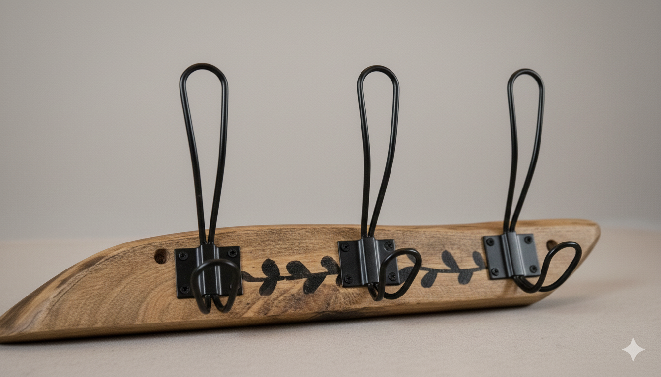 D. Rustic coat hanger