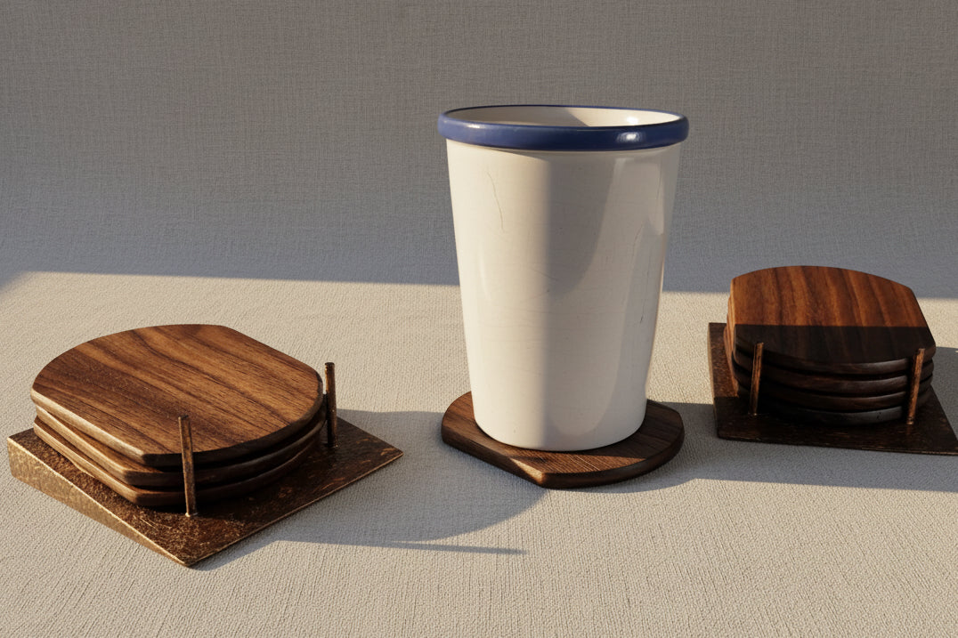 D. Distinctly shaped coasters