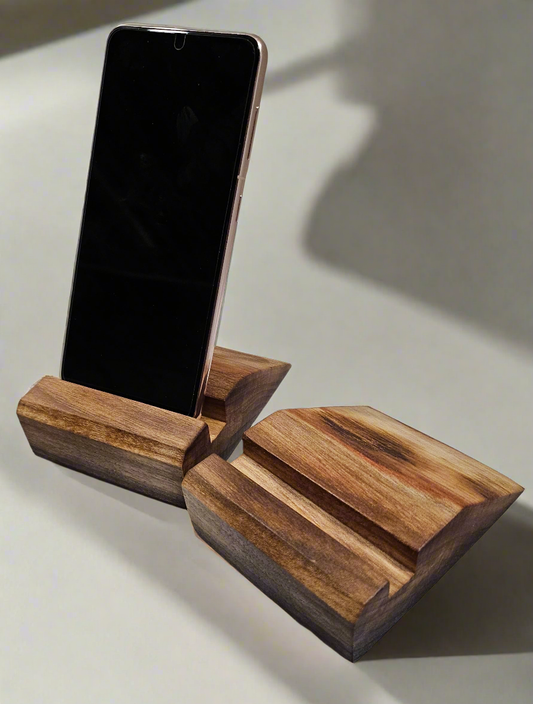 O. Live edge walnut phone holders
