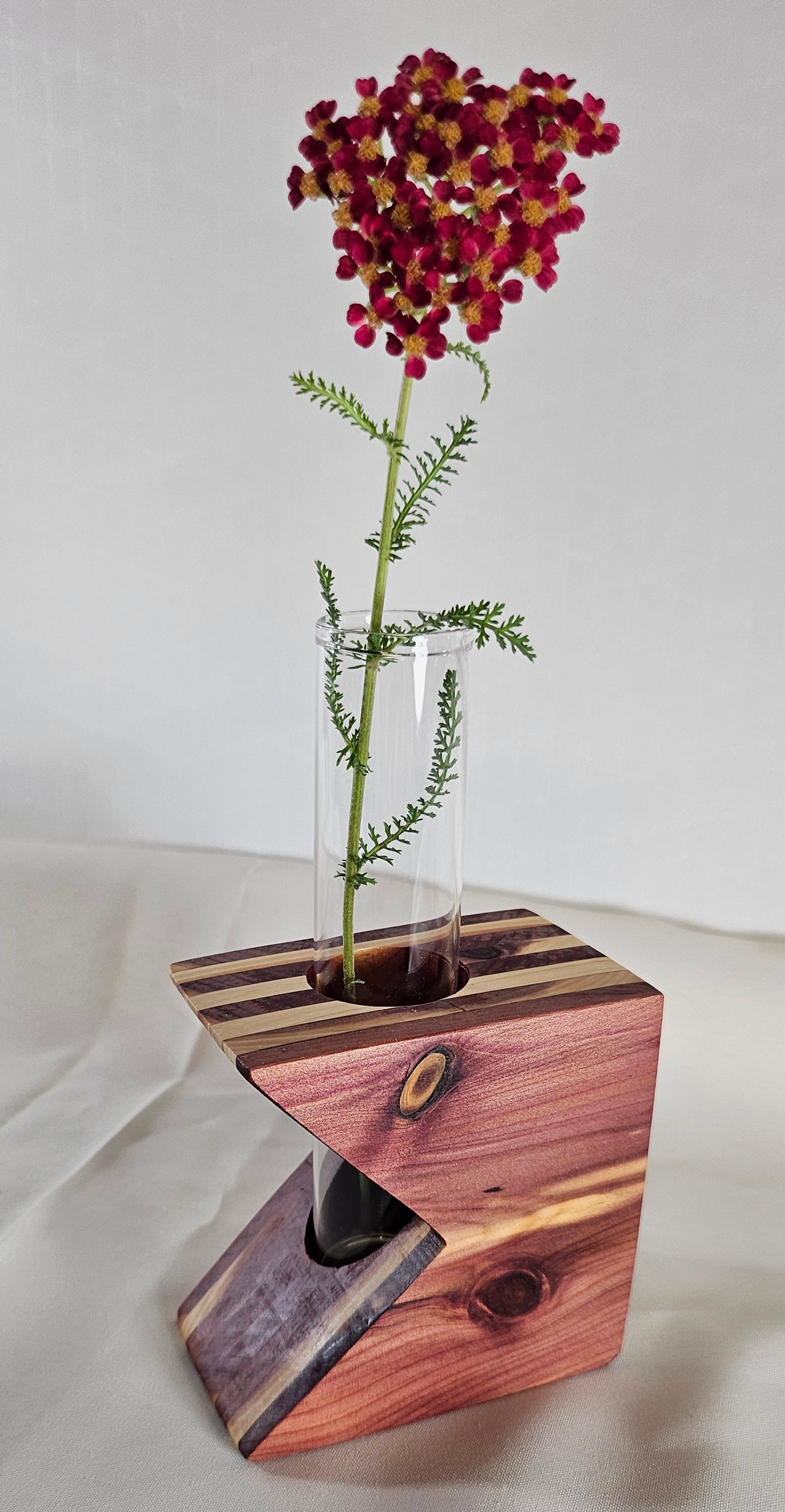 D. Handcrafted bud vase
