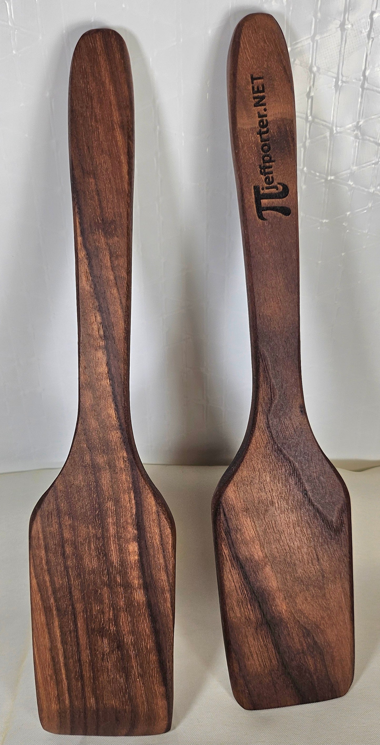 K. Handcrafted walnut spatulas