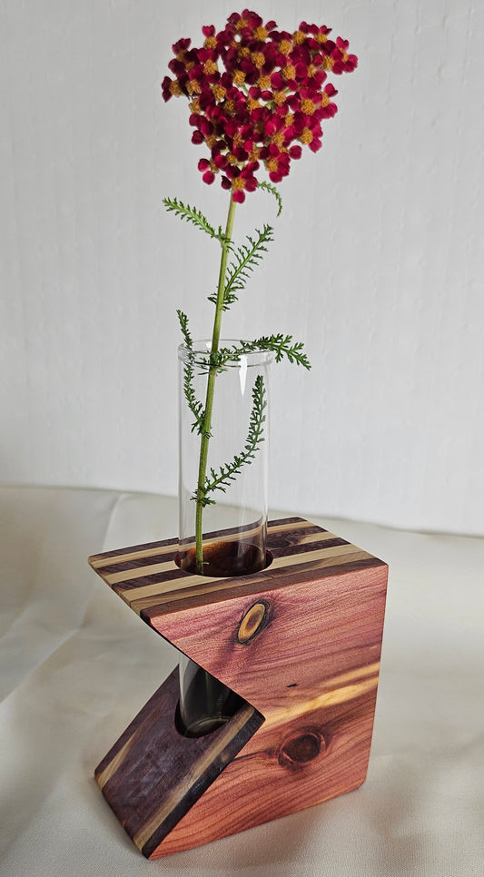 D. Handcrafted bud vase