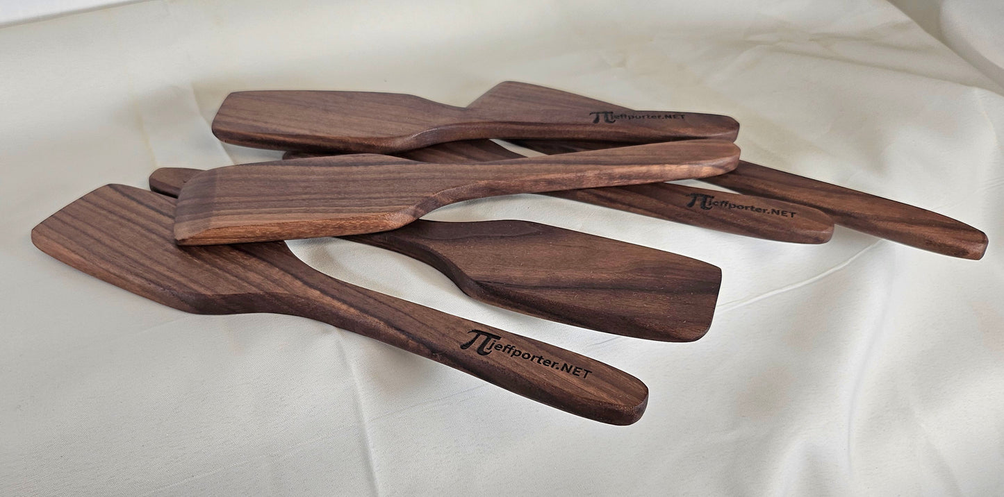 K. Handcrafted walnut spatulas